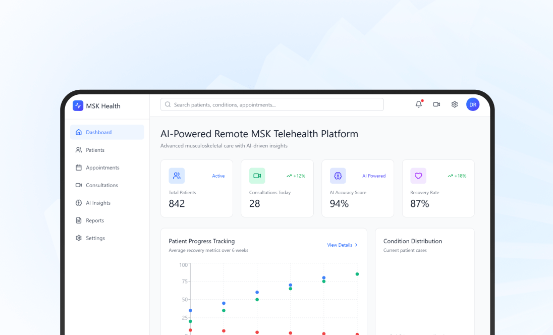 AI-Powered Remote MSK Telehealth Platform